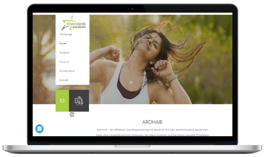 Homepage für Fitnesstudio in Regensburg erstellen lassen Webdesign für Turnschule